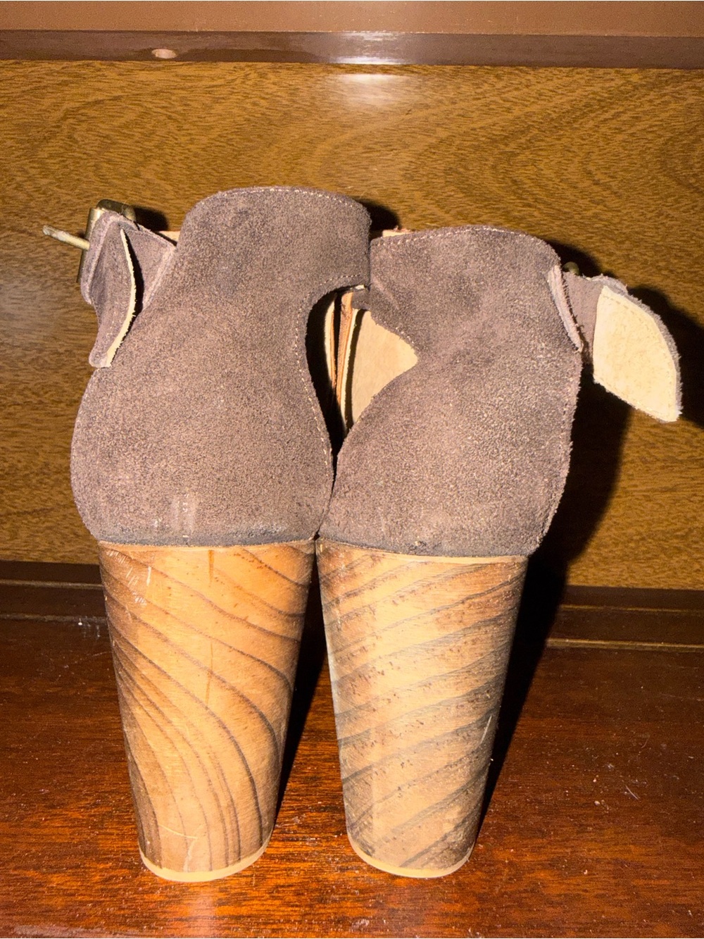 EUC-Free People Women’s Leather Platform Ankle Boots - Tan - Picture 4 of 7